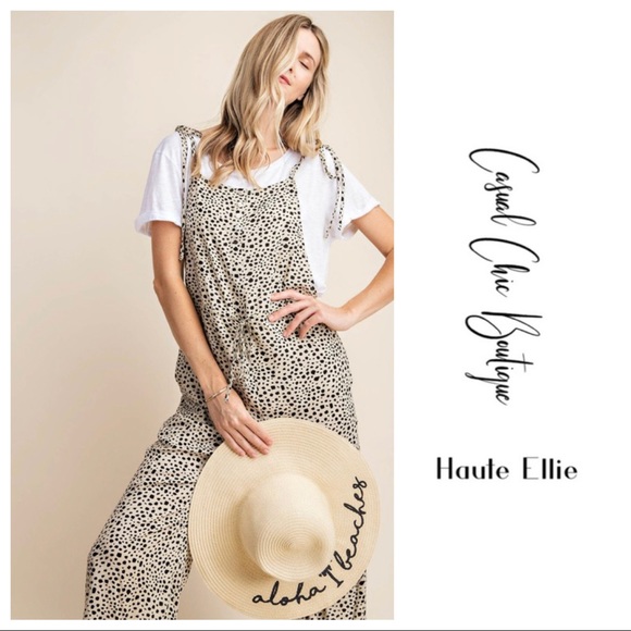 You’ve Been Spotted- Shoulder Tie Jumpsuit - Picture 5 of 6